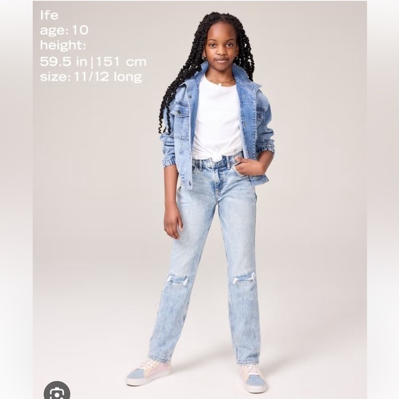 Abercrombie Kids High Rise Straight Jeans - Picture 1 of 4